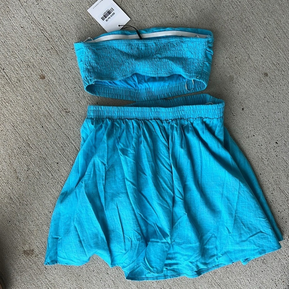 Vibrant Blue Fabric Material